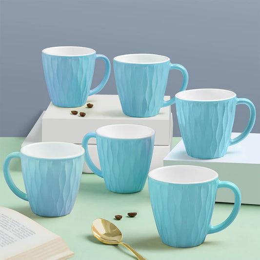 Blue Curl Cup Set, 200ml x 6