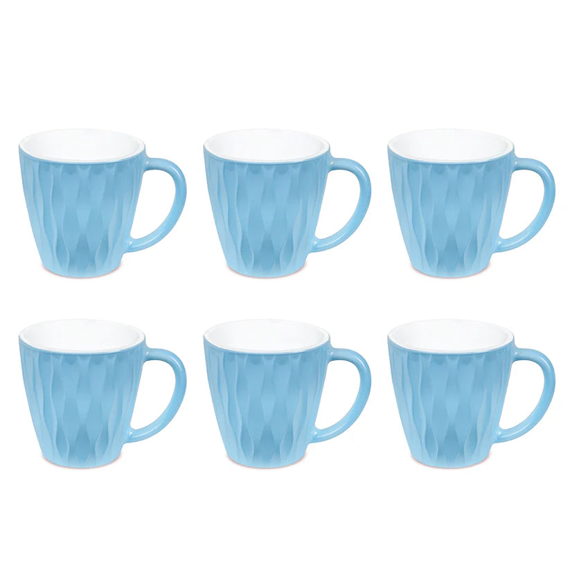 Blue Curl Cup Set, 200ml x 6