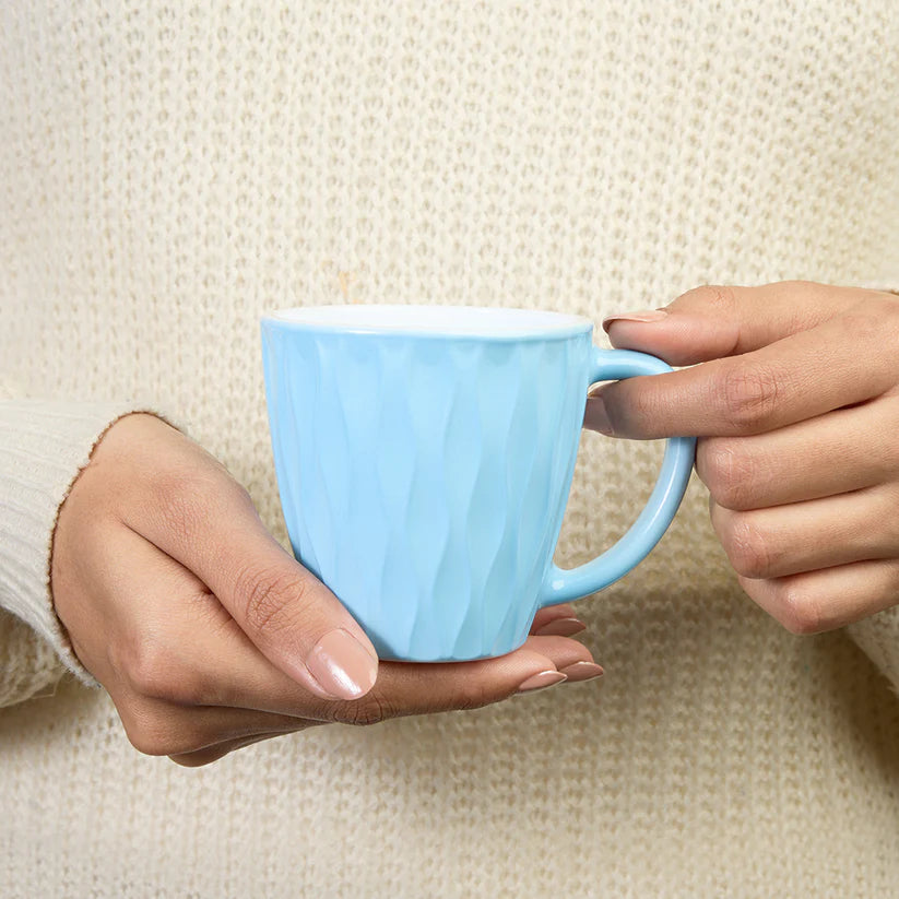 Blue Curl Cup Set, 200ml x 6